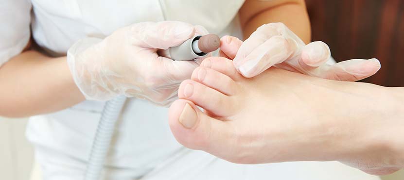 Pedicure in beauty salon